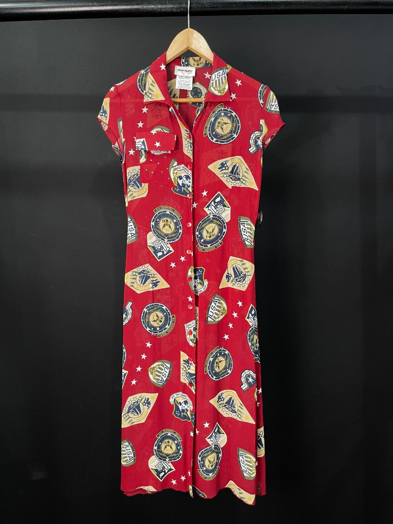 SIN MARCA  Vestido Manga Corta  Varios  Estampado  Talle S
