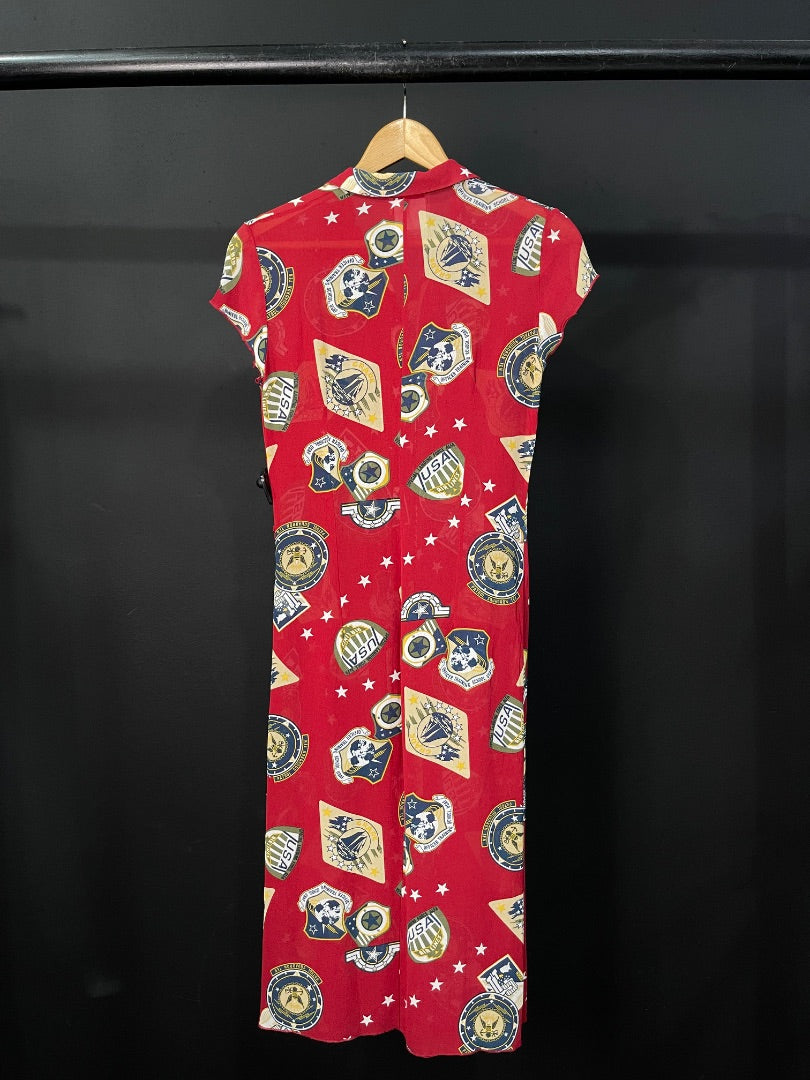 SIN MARCA  Vestido Manga Corta  Varios  Estampado  Talle S