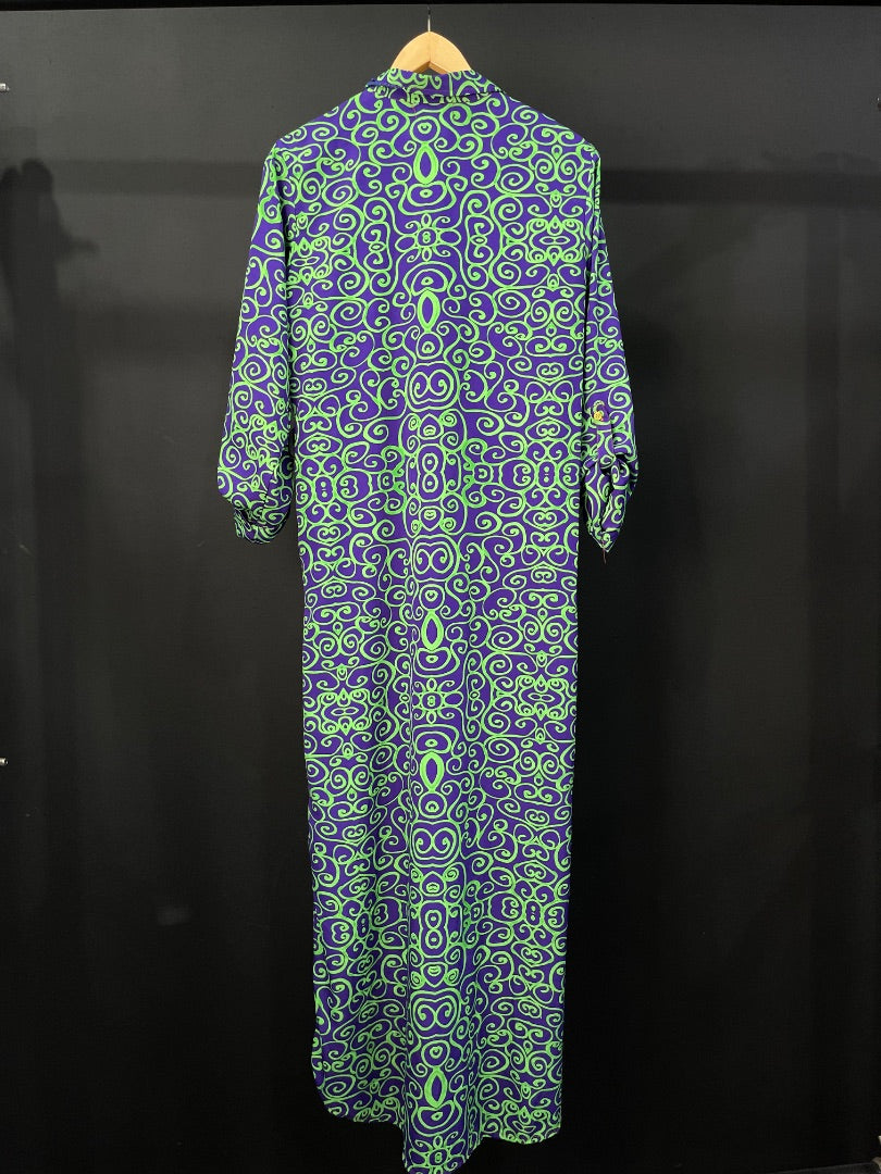 ANTICA SARTORIA Vestido Manga Larga Varios  Estampado Talle L