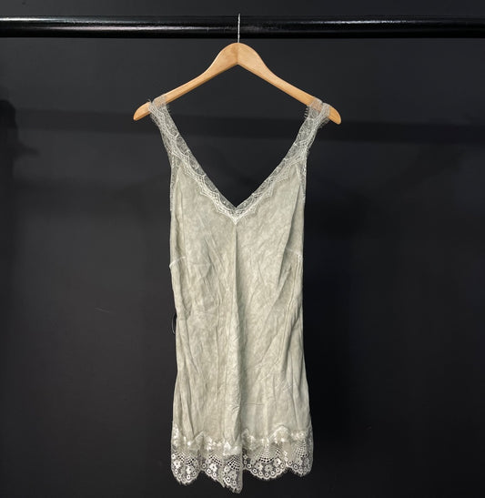 ENVY Blusa Sin Mangas Verde Talle S