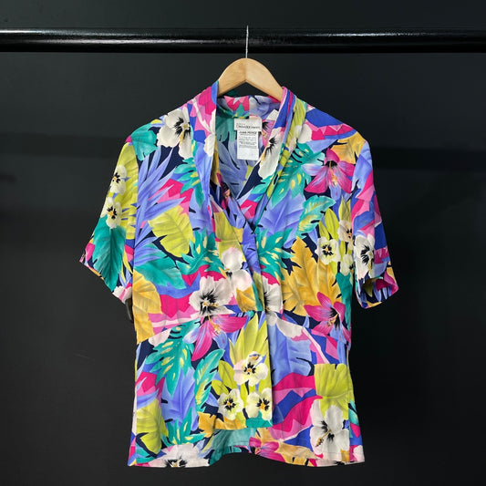 SIN MARCA Camisa Manga Corta Varios Floral Talle 6