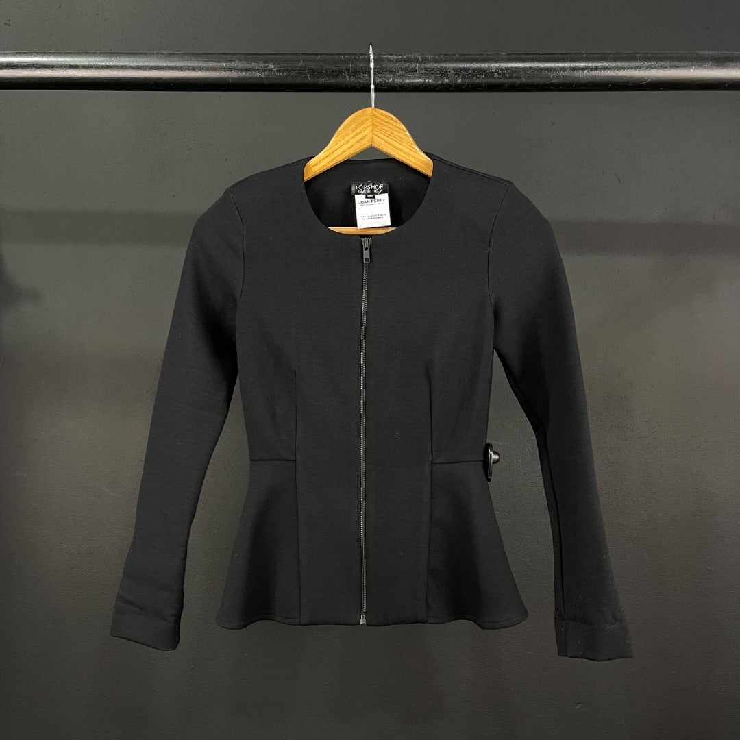 TOP SHOP Saco Negro Talle 34