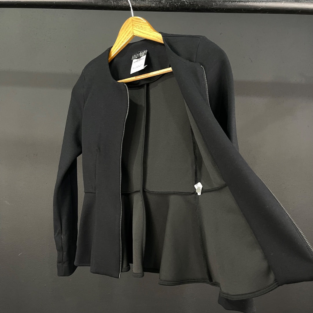 TOP SHOP Saco Negro Talle 34