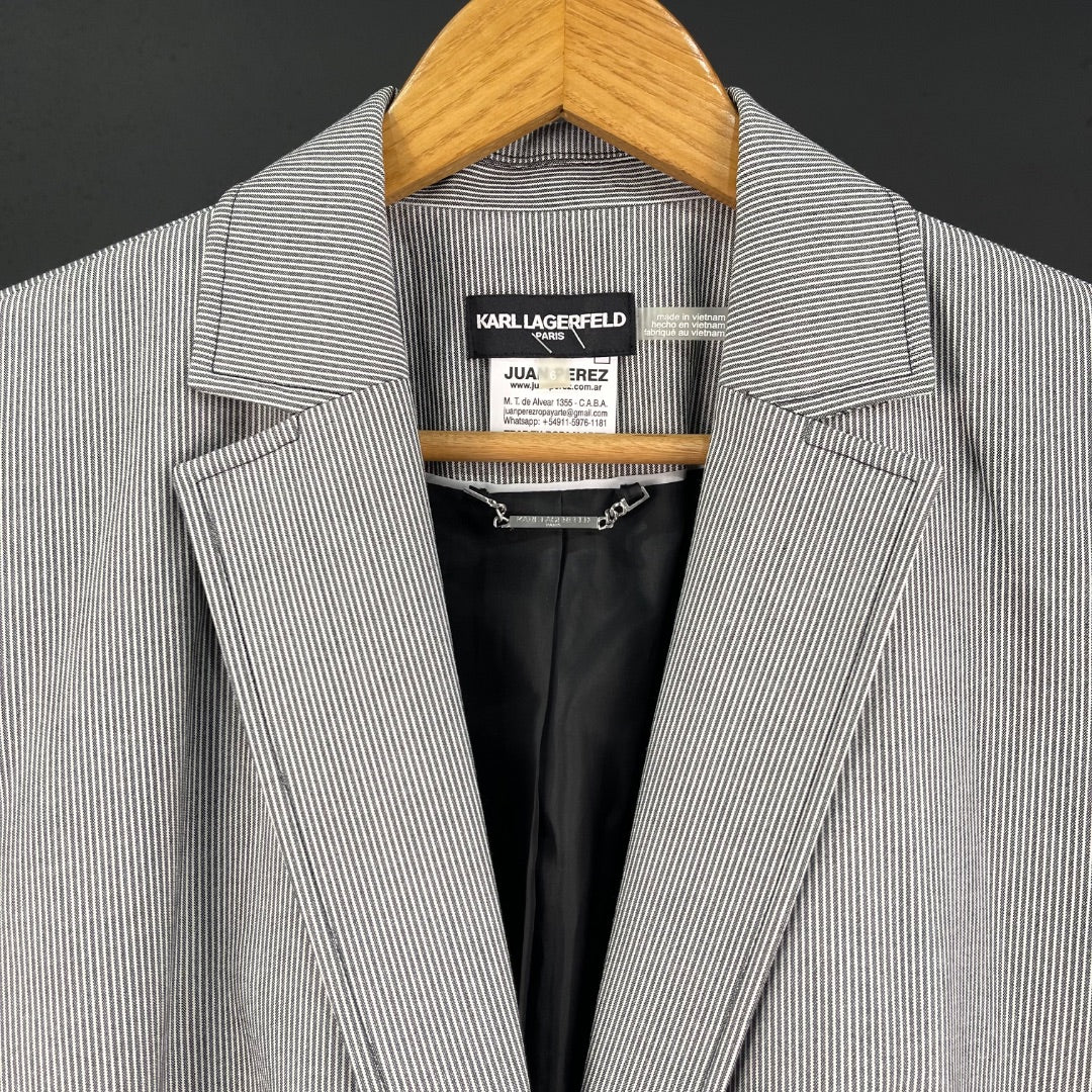 LAGERFELD Saco Varios Rayado Talle 6