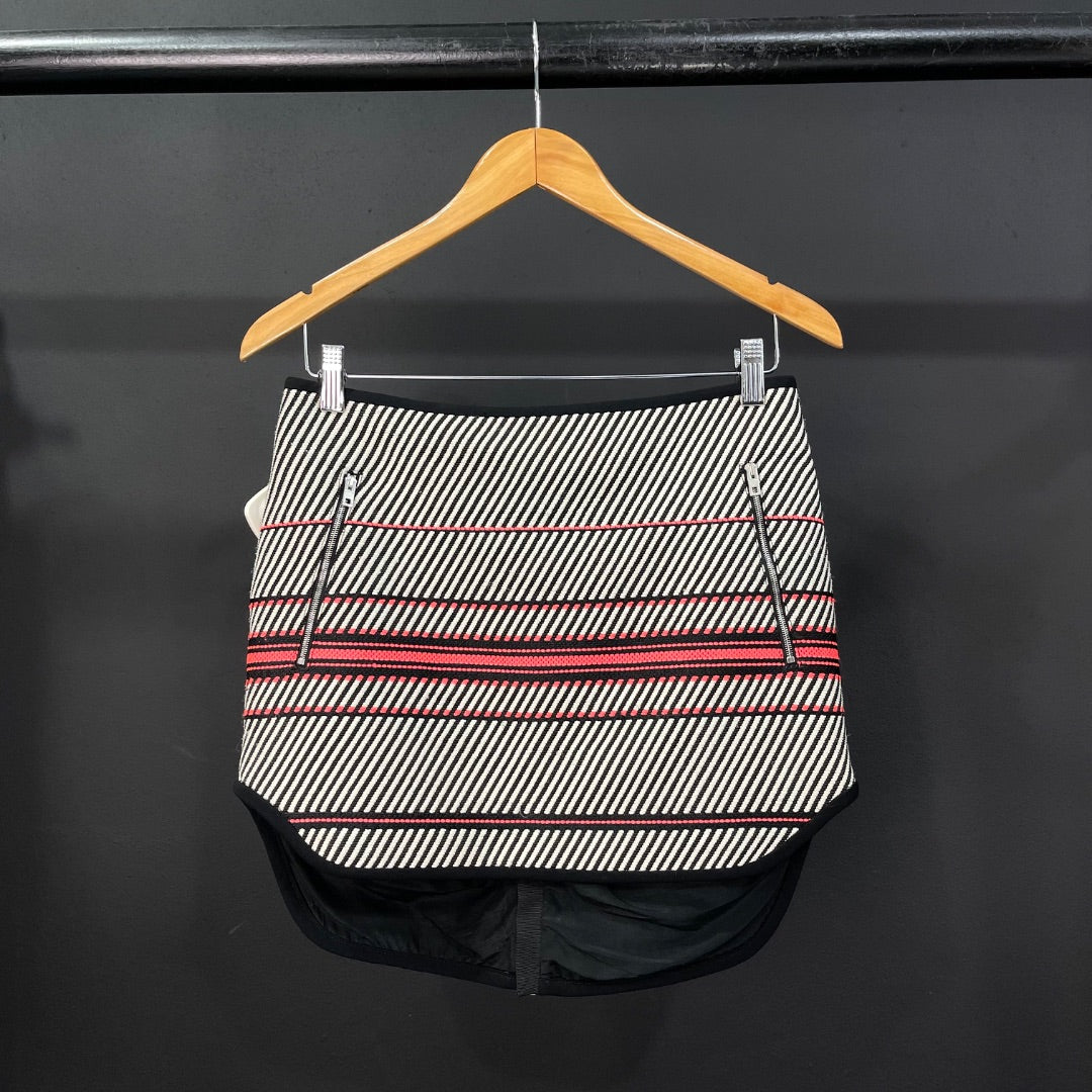 RAG & BONE  Pollera Mini  Varios Rayado  Talle M