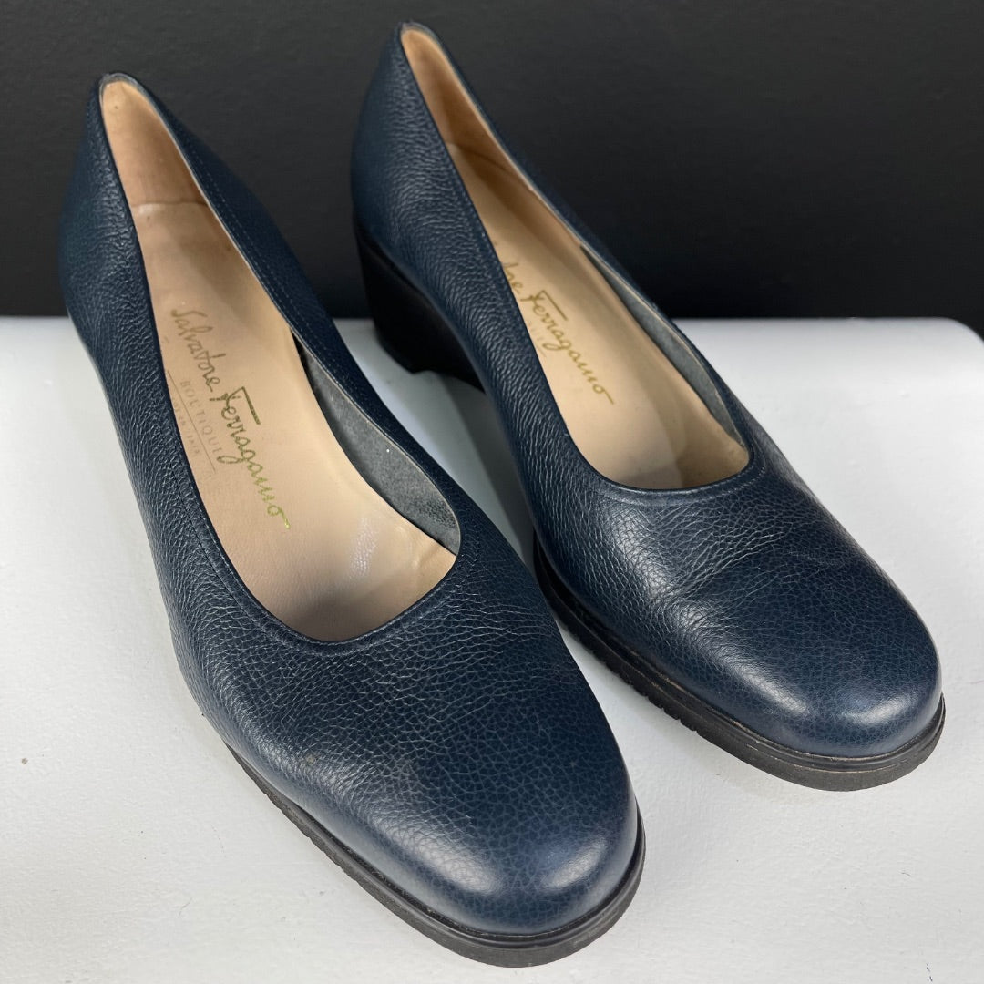 FERRAGAMO Zapatos Azul Talle 38,5