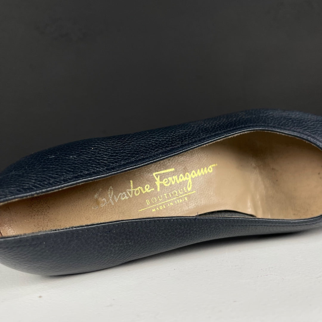 FERRAGAMO Zapatos Azul Talle 38,5