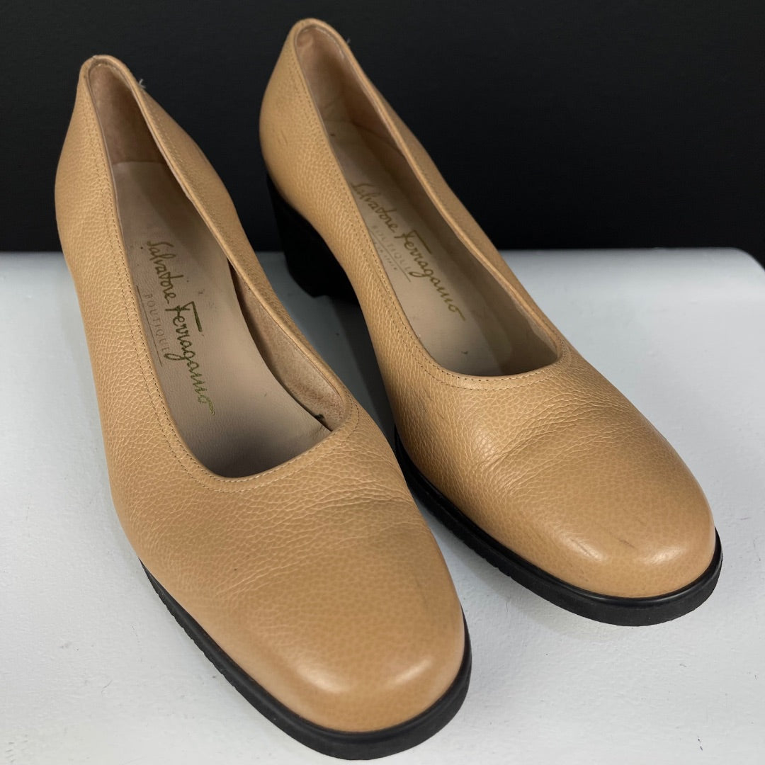 FERRAGAMO Zapatos Beige Talle 38,5