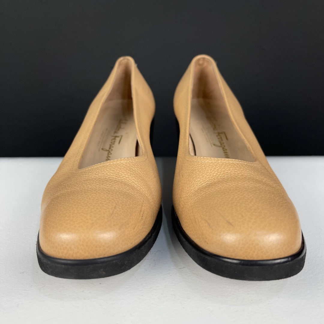 FERRAGAMO Zapatos Beige Talle 38,5