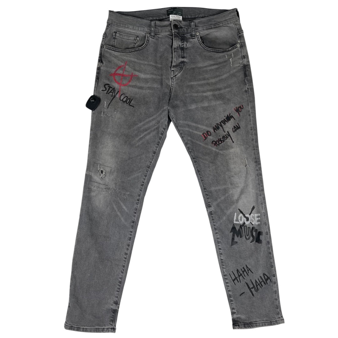 ZARA  Pantalon Jean  Gris  Talle 42
