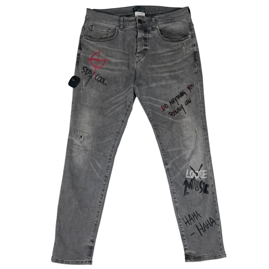ZARA  Pantalon Jean  Gris  Talle 42