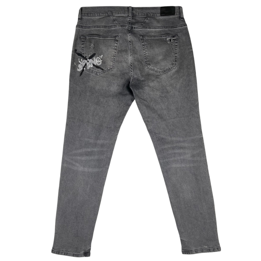 ZARA  Pantalon Jean  Gris  Talle 42