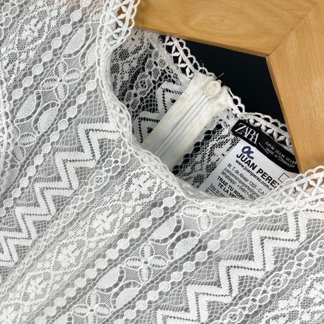 ZARA Musculosa Blanco Talle M