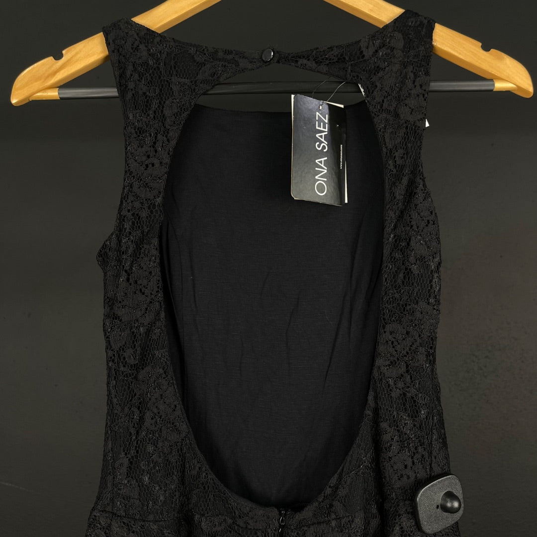 ONA SAEZ Vestido Sin Manga Negro Talle S