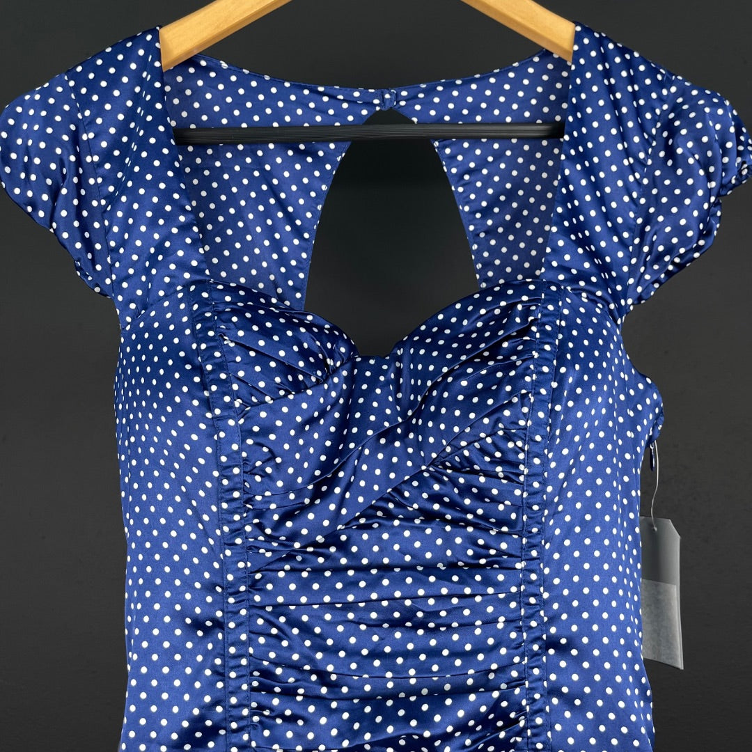 GUESS Vestido Manga Corta Varios Lunares Talle 8