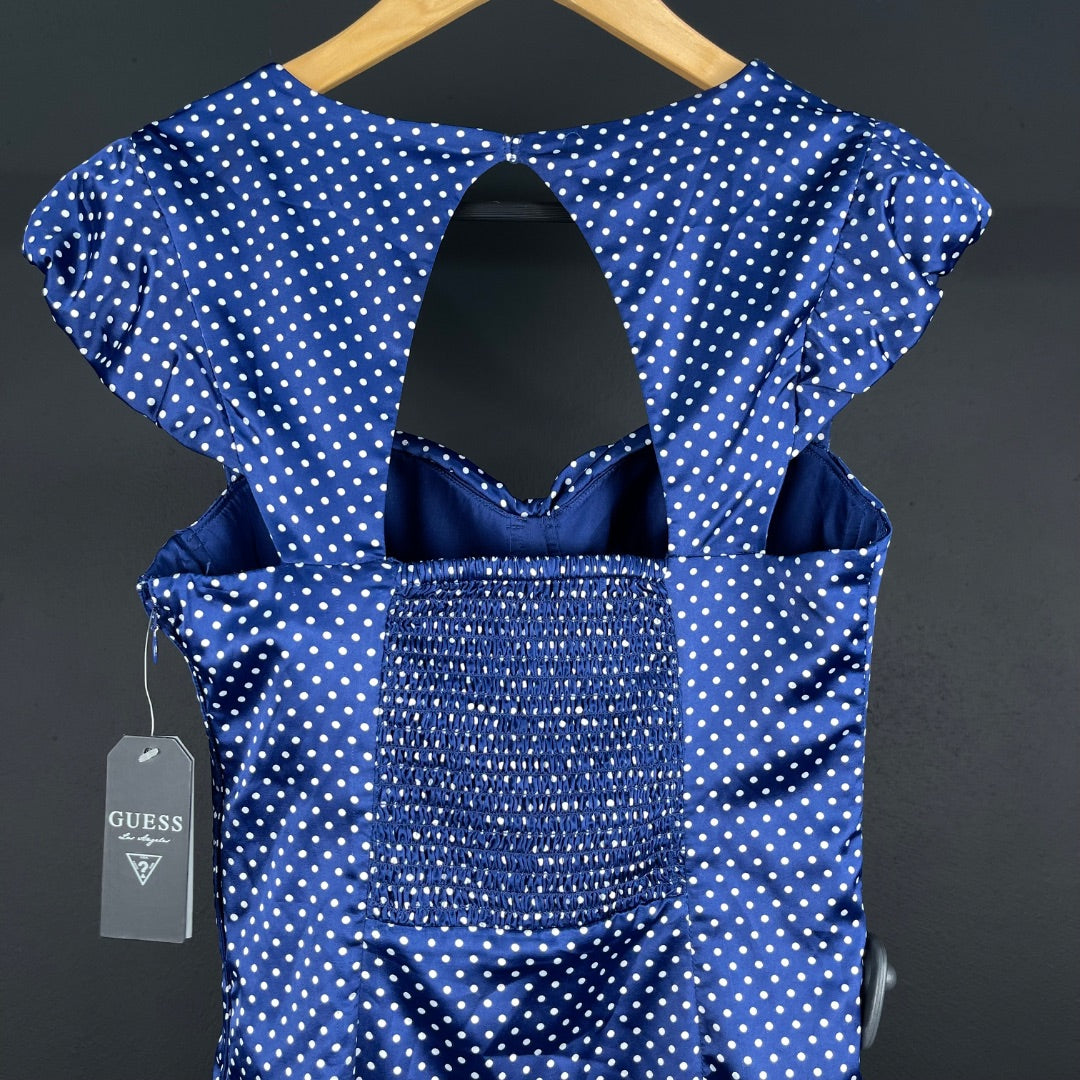 GUESS Vestido Manga Corta Varios Lunares Talle 8
