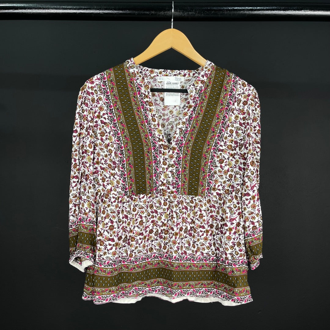 SFERA Blusa Manga 3/4 Varios Floral Talle L