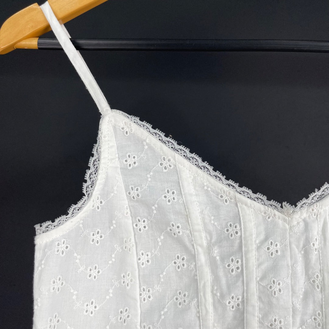 SWEET Top Sin Mangas Blanco Talle S