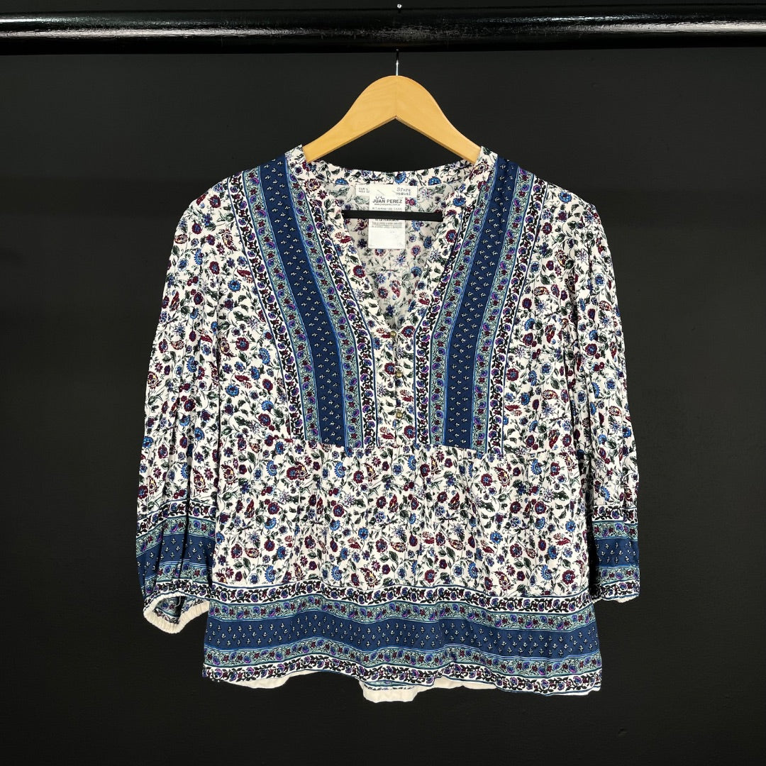 SFERA Blusa Manga 3/4 Varios Floral Talle L