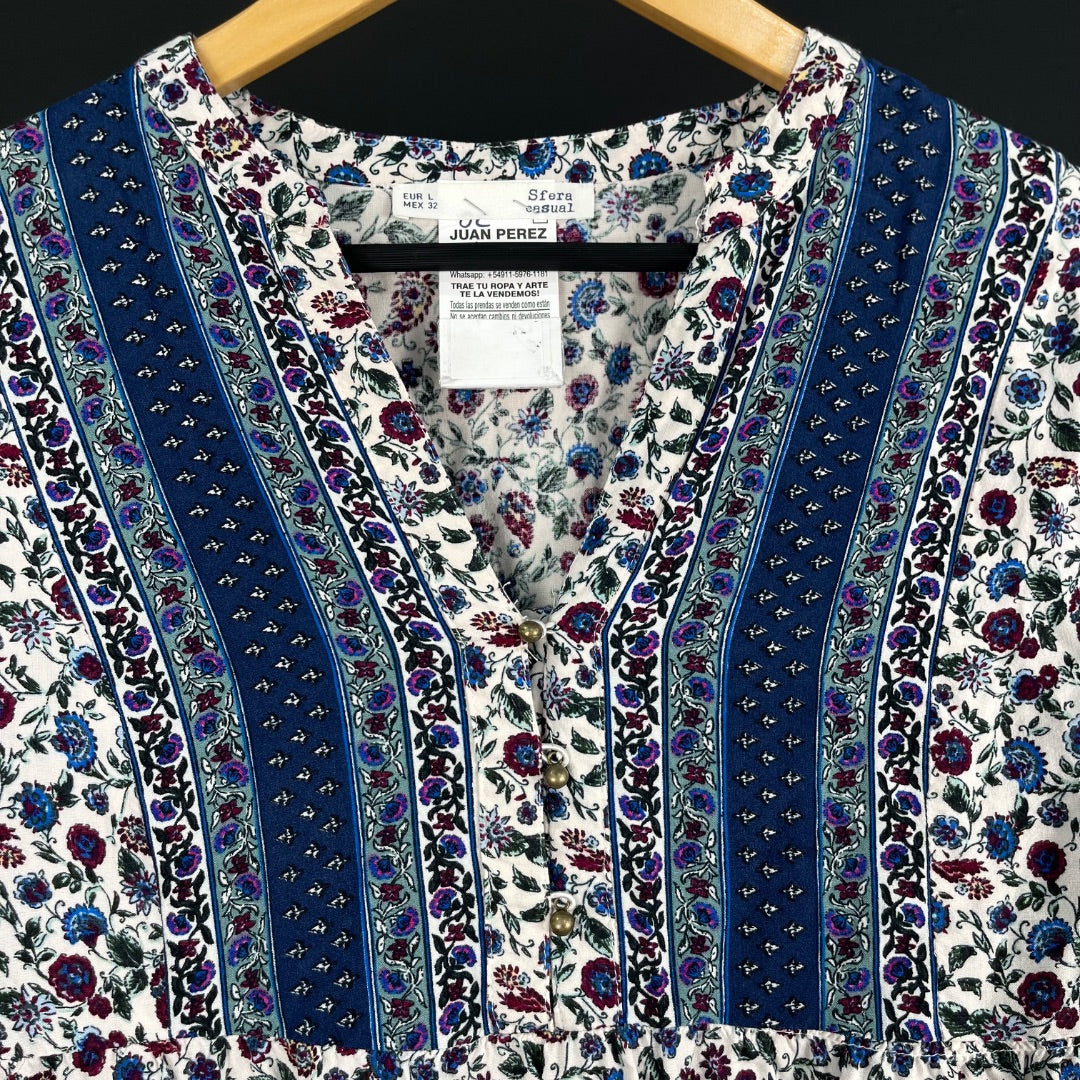 SFERA Blusa Manga 3/4 Varios Floral Talle L