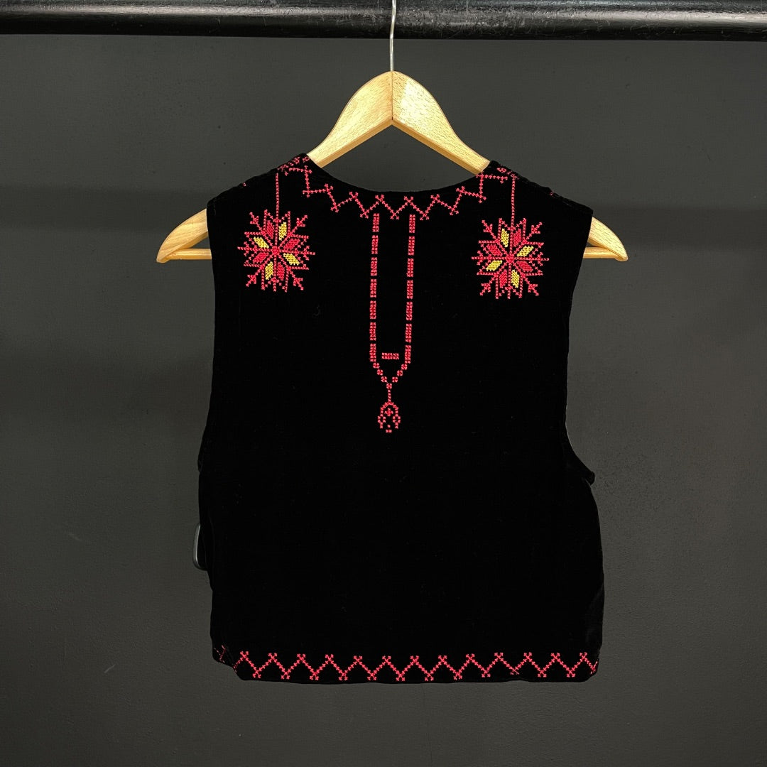 DE LA OSTIA Chaleco Corto Negro Talle S
