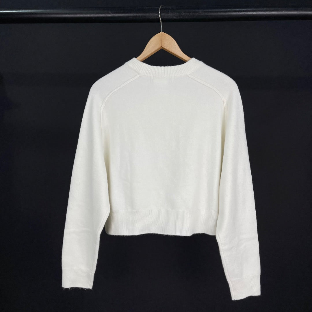 BERSHKA Sweater Blanco Talle S