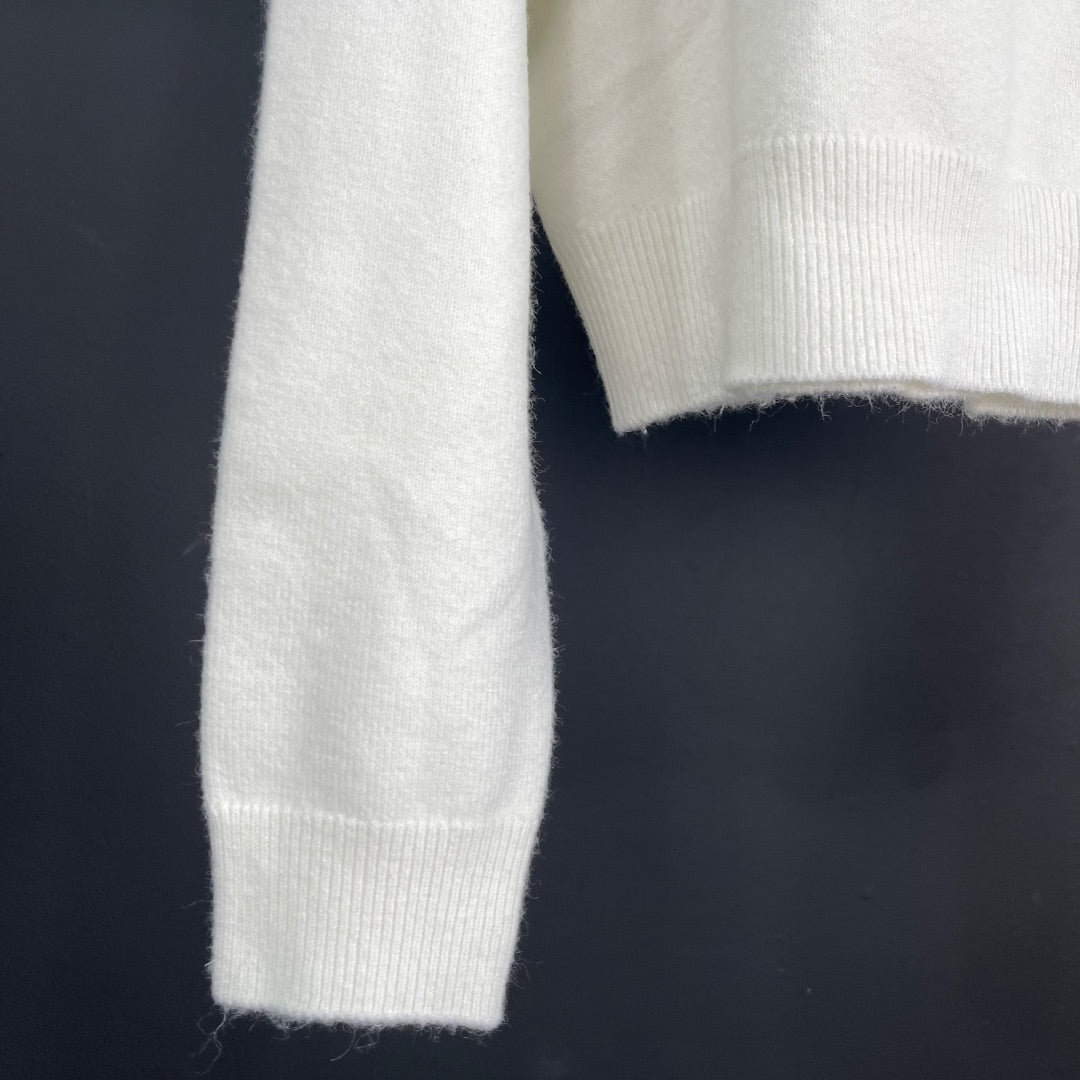 BERSHKA Sweater Blanco Talle S