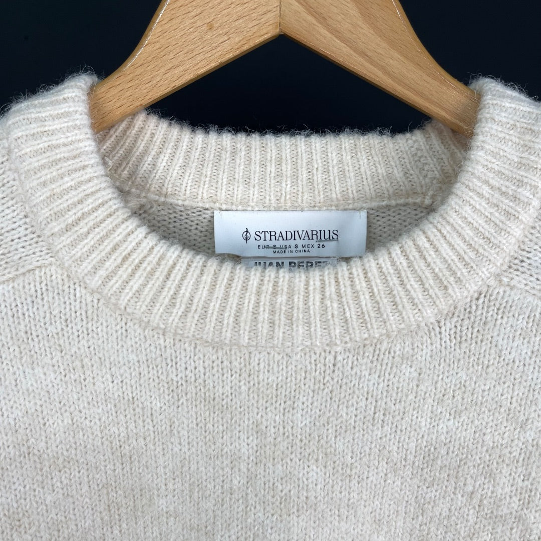 STRADIVARIUS Sweater Blanco Talle S