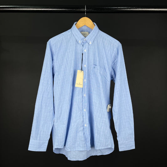 BROOKSFIELD Camisa Manga Larga Celeste Talle 40