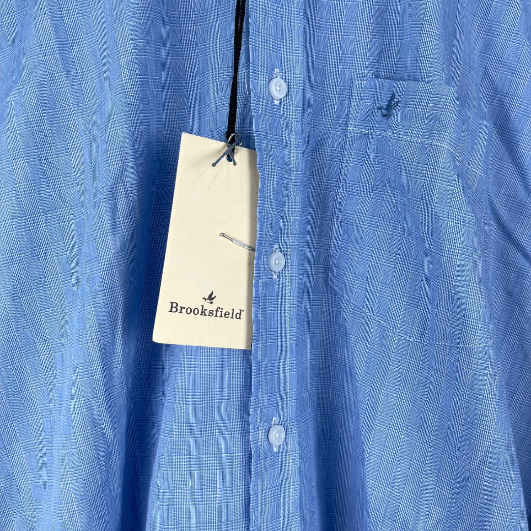 BROOKSFIELD Camisa Manga Larga Celeste Talle 40