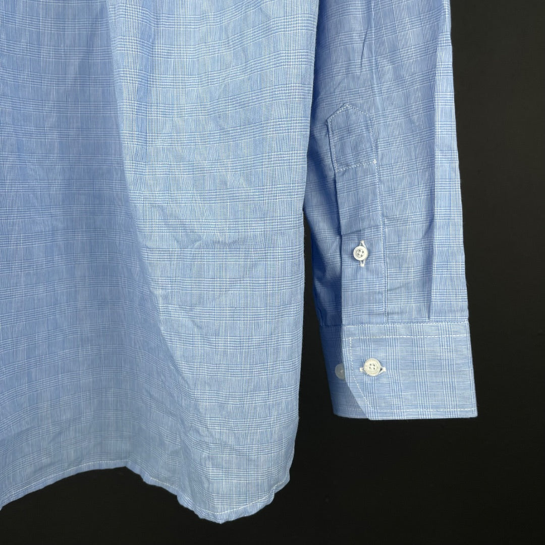 BROOKSFIELD Camisa Manga Larga Celeste Talle 40
