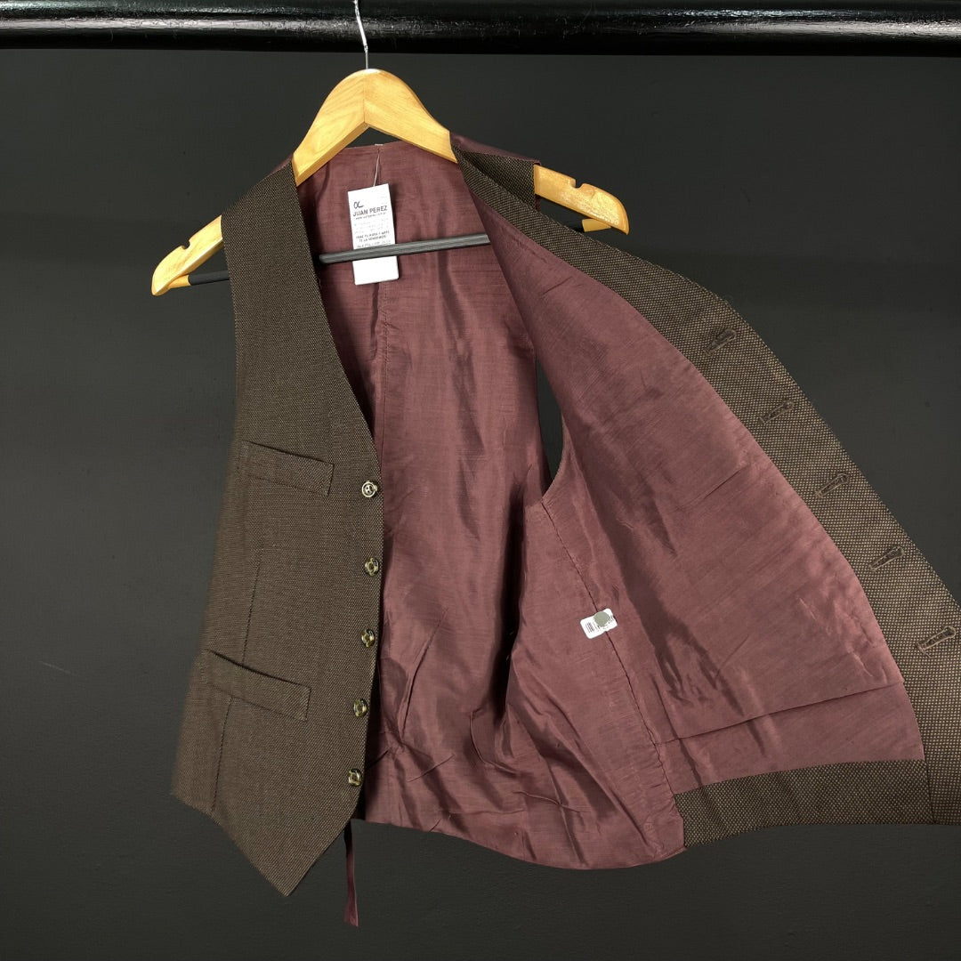 SIN MARCA Chaleco Corto Marron Talle 1