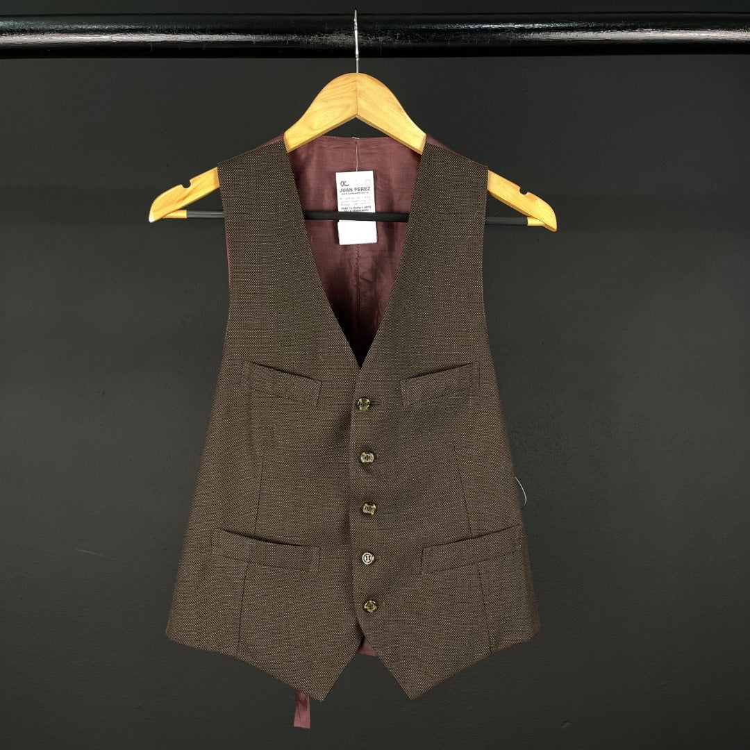 SIN MARCA Chaleco Corto Marron Talle 1