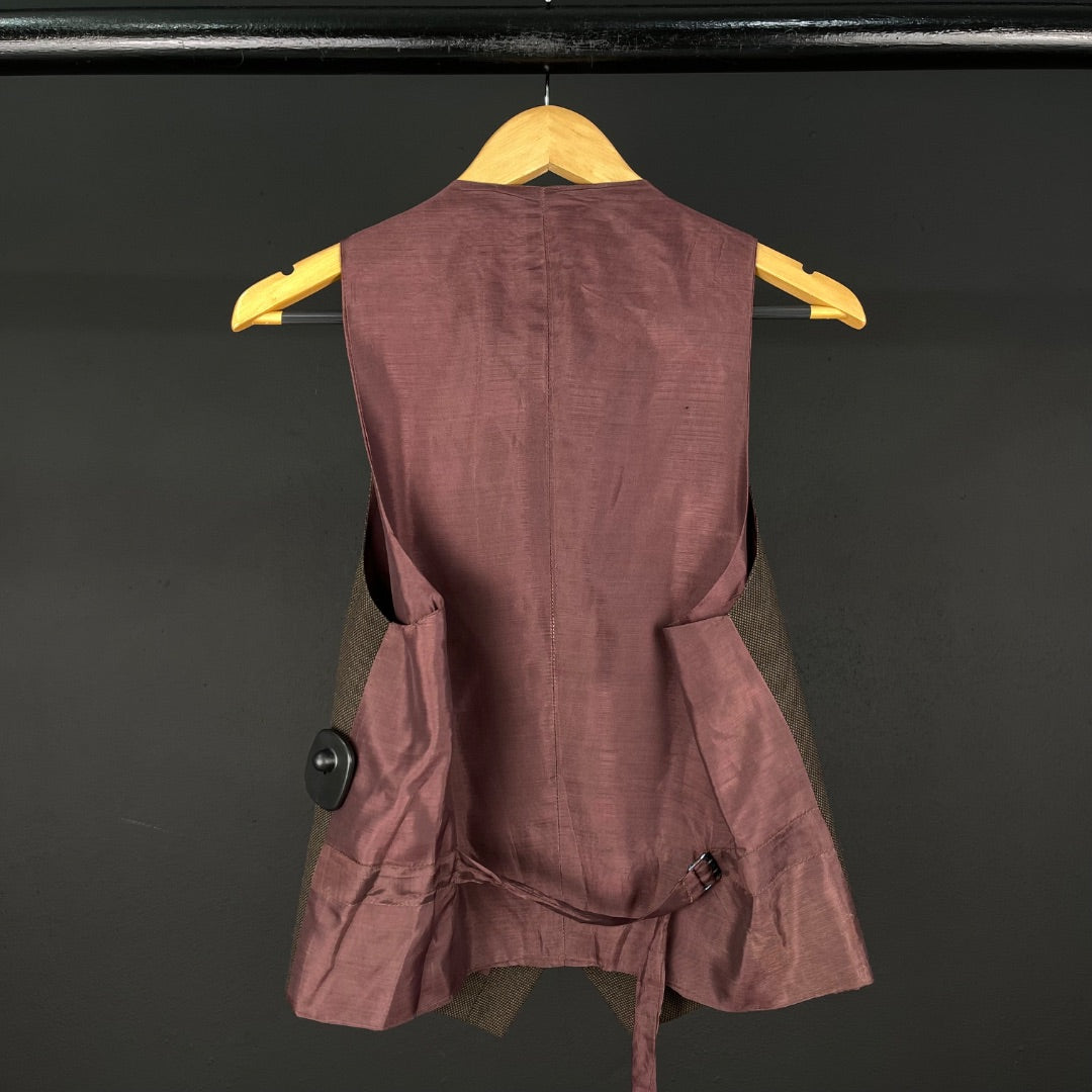 SIN MARCA Chaleco Corto Marron Talle 1
