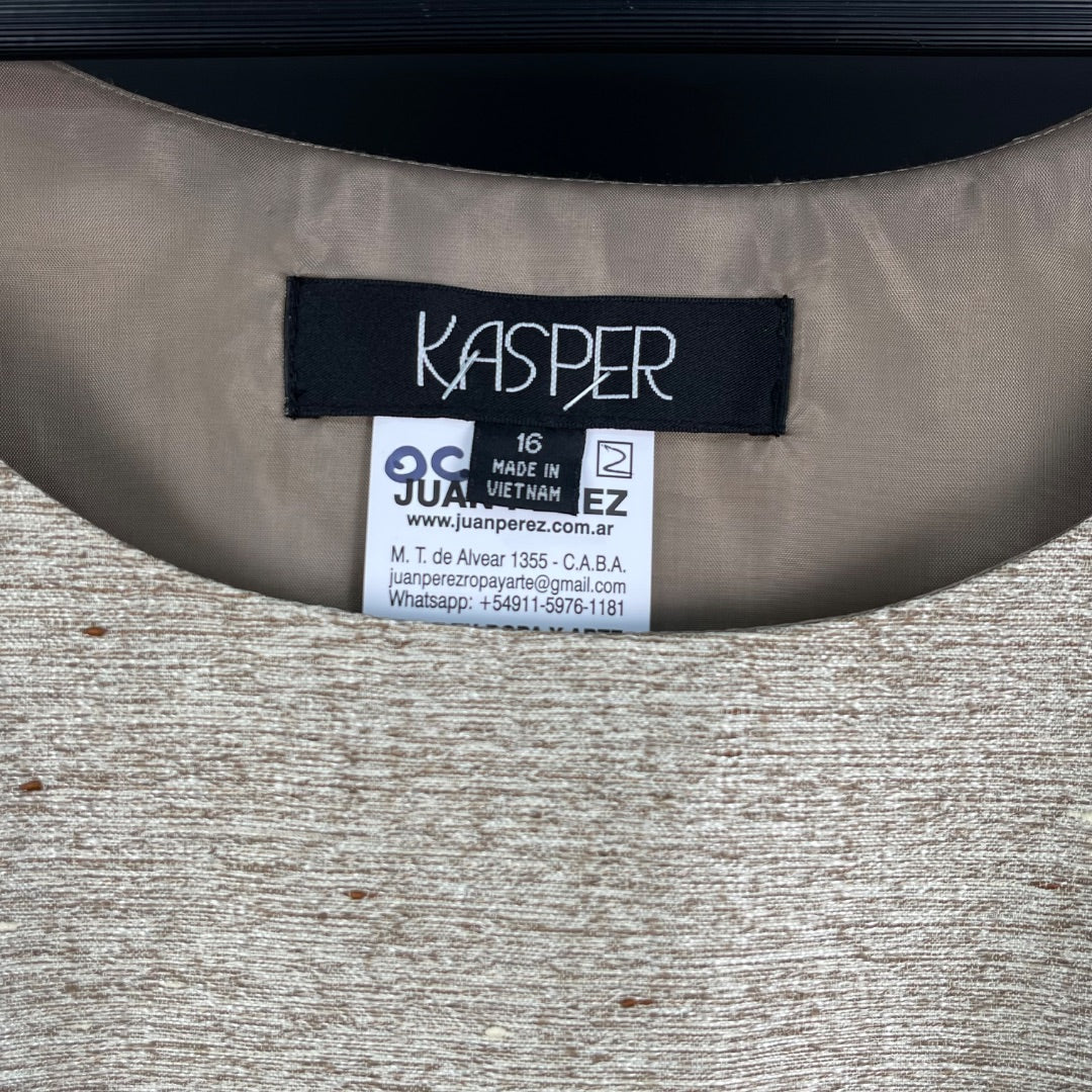 KASPER Conjunto X2 Pollera Y Otro Beige Talle 16