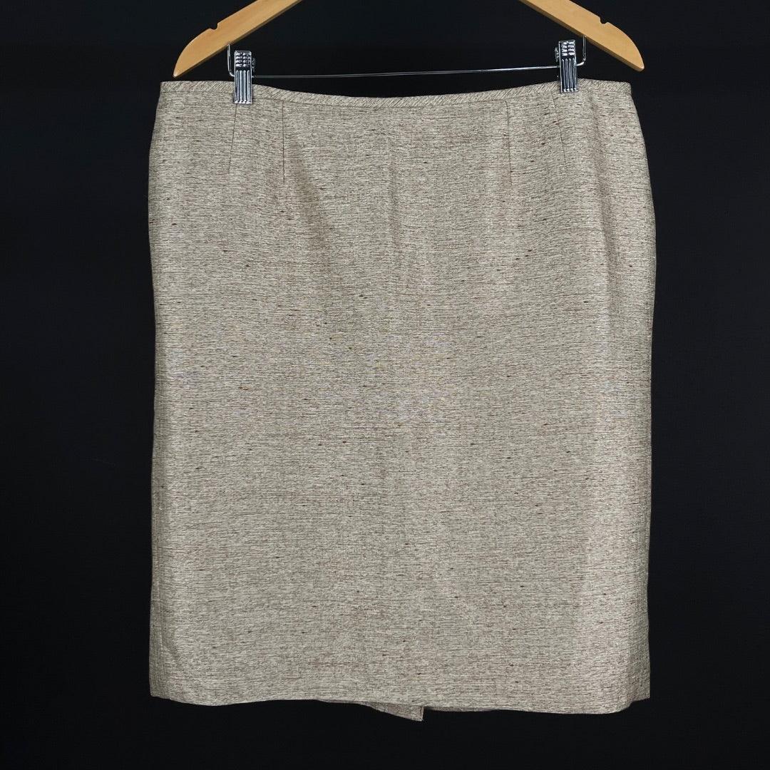 KASPER Conjunto X2 Pollera Y Otro Beige Talle 16