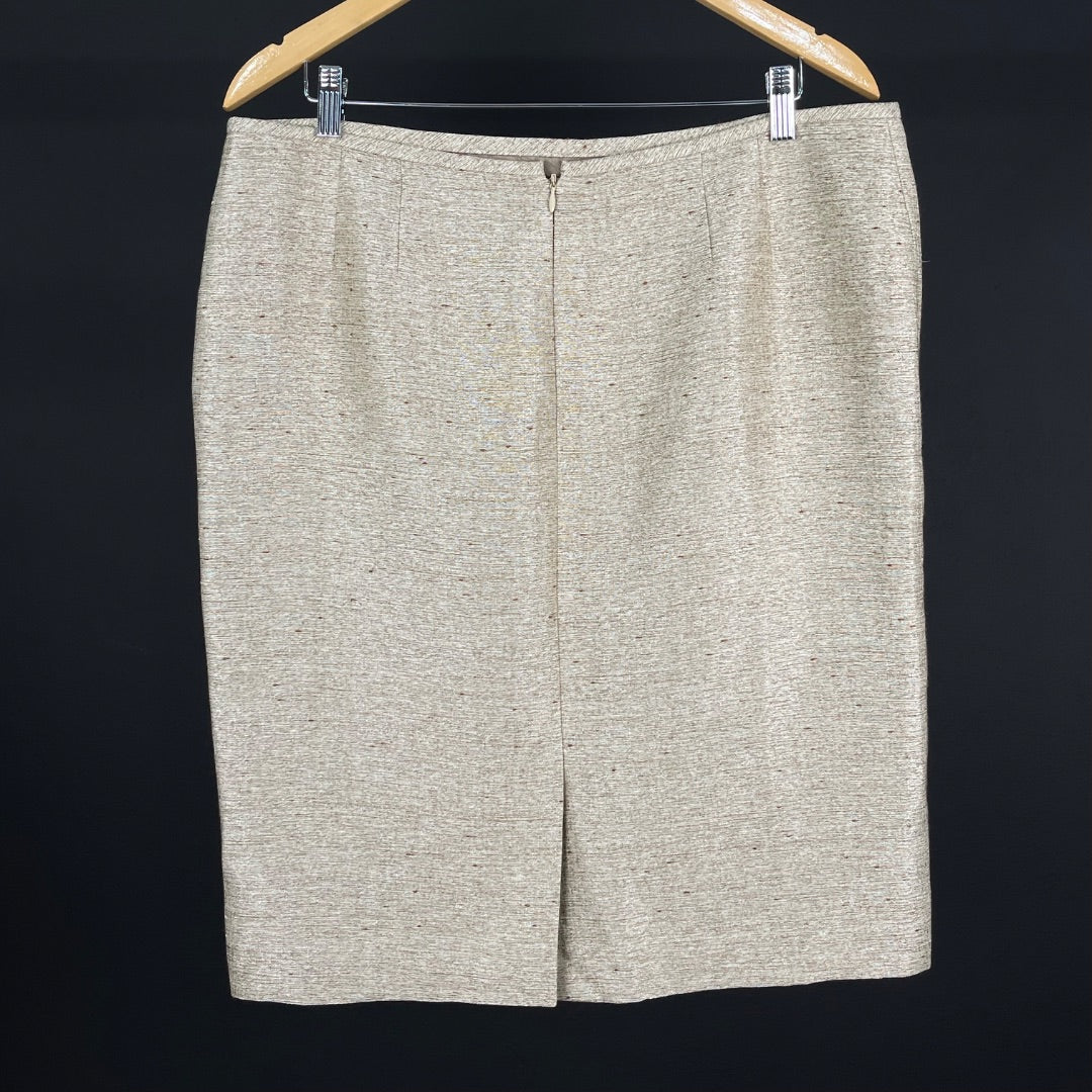 KASPER Conjunto X2 Pollera Y Otro Beige Talle 16