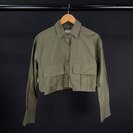 KREMIA Camisa Manga Larga Verde Talle M