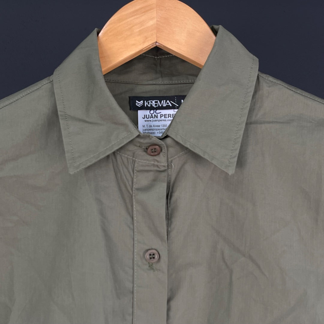KREMIA Camisa Manga Larga Verde Talle M