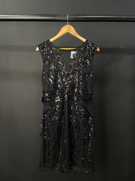 SIN MARCA Vestido Sin Manga Negro Talle S