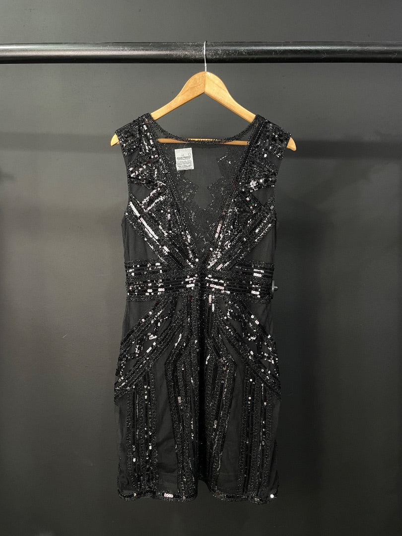 SIN MARCA Vestido Sin Manga Negro Talle S