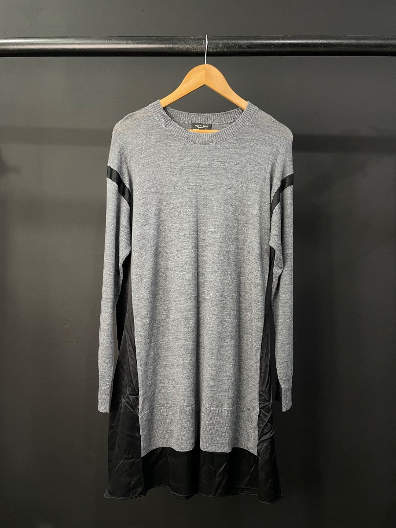 RAG & BONE  Vestido Manga Larga  Gris  Talle L