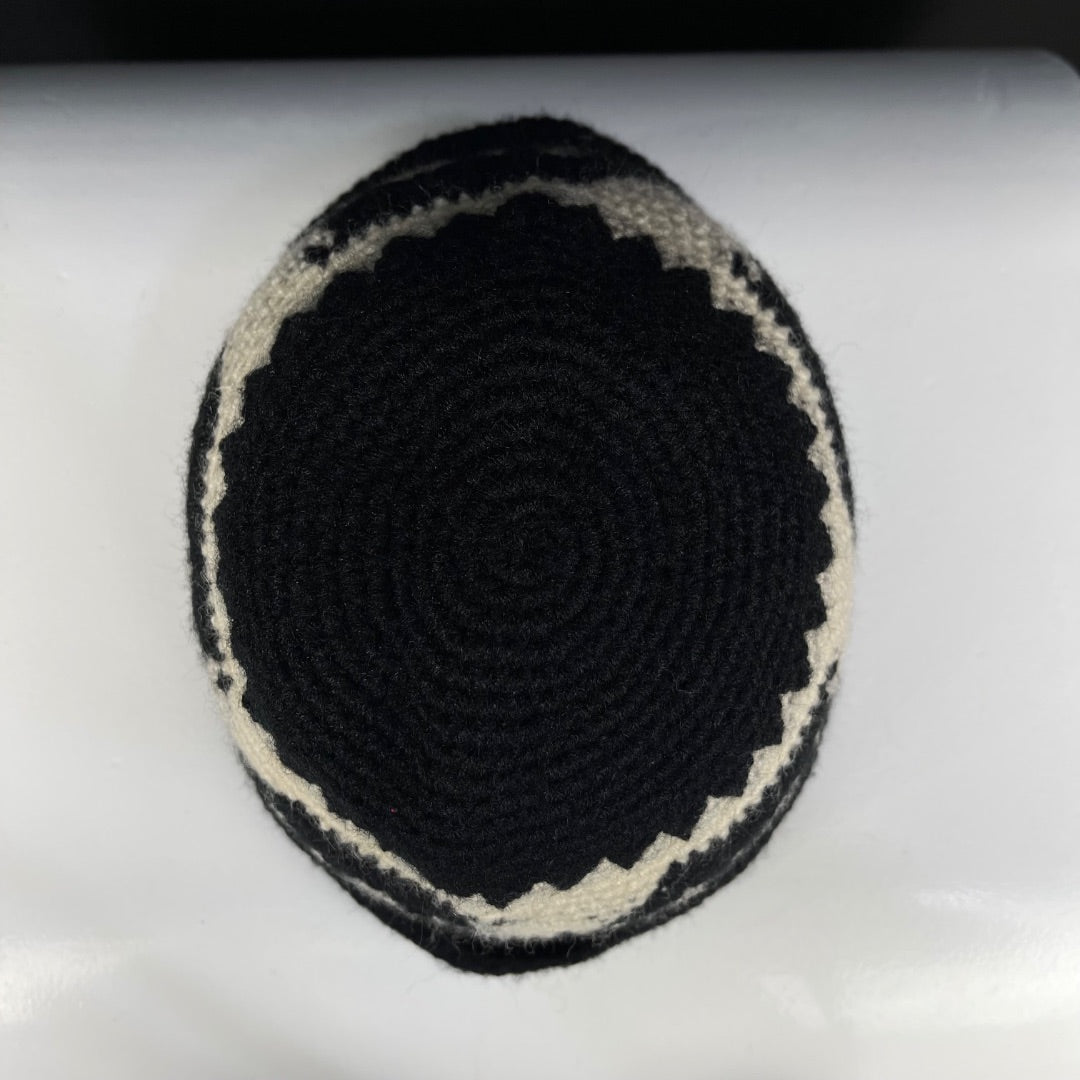 SIN MARCA Gorro Varios Cuadros Blanco Y Negro Talle Unico