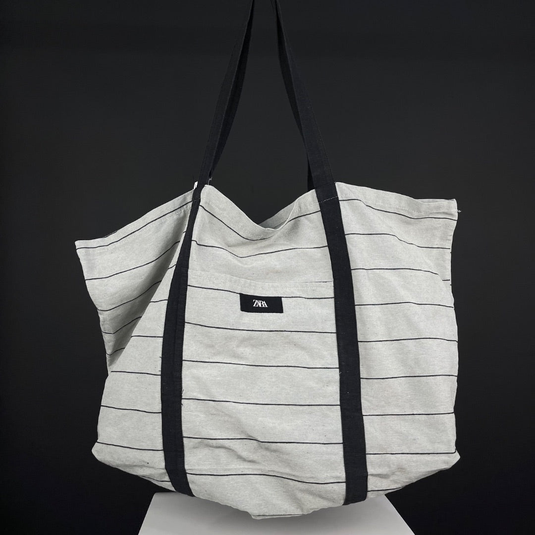 ZARA Bolsa Varios Gris y Negro Talle Unico