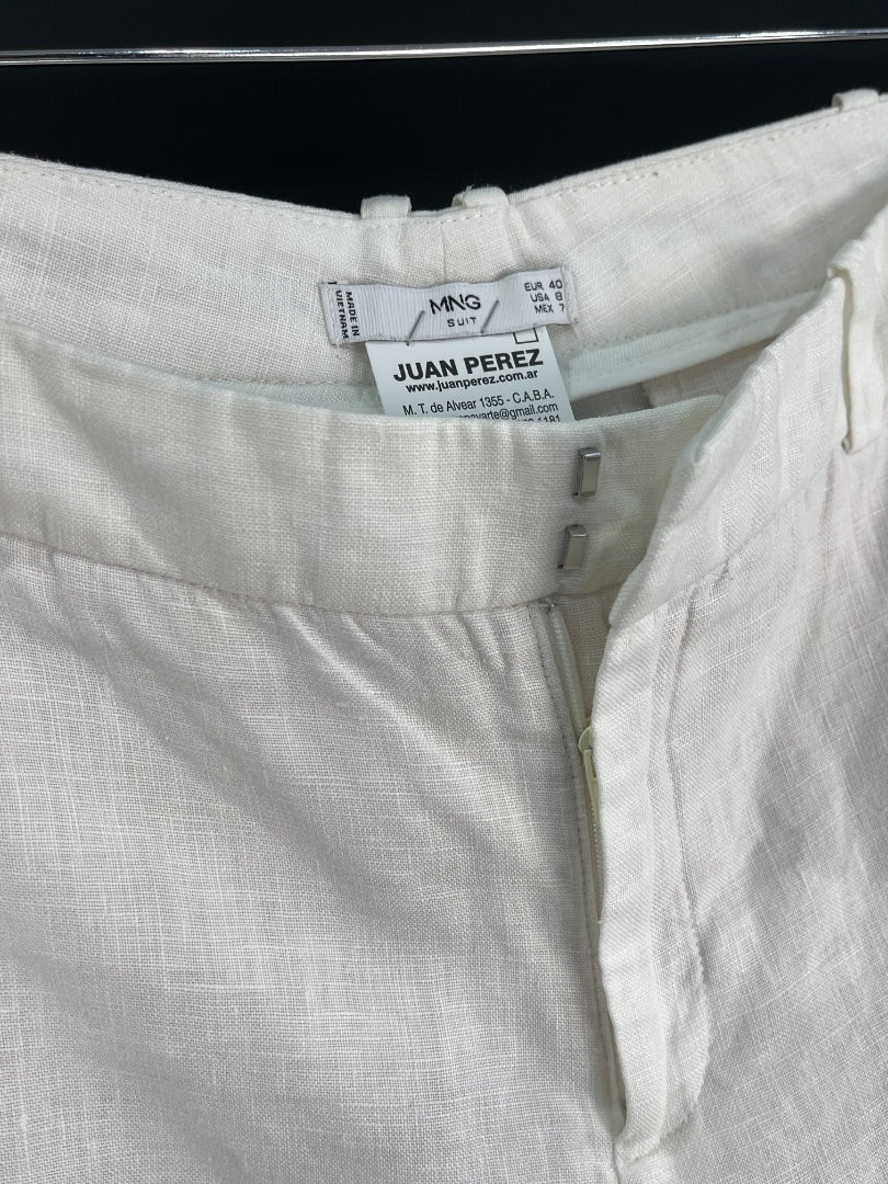 MNG Pantalon Blanco Talle 40