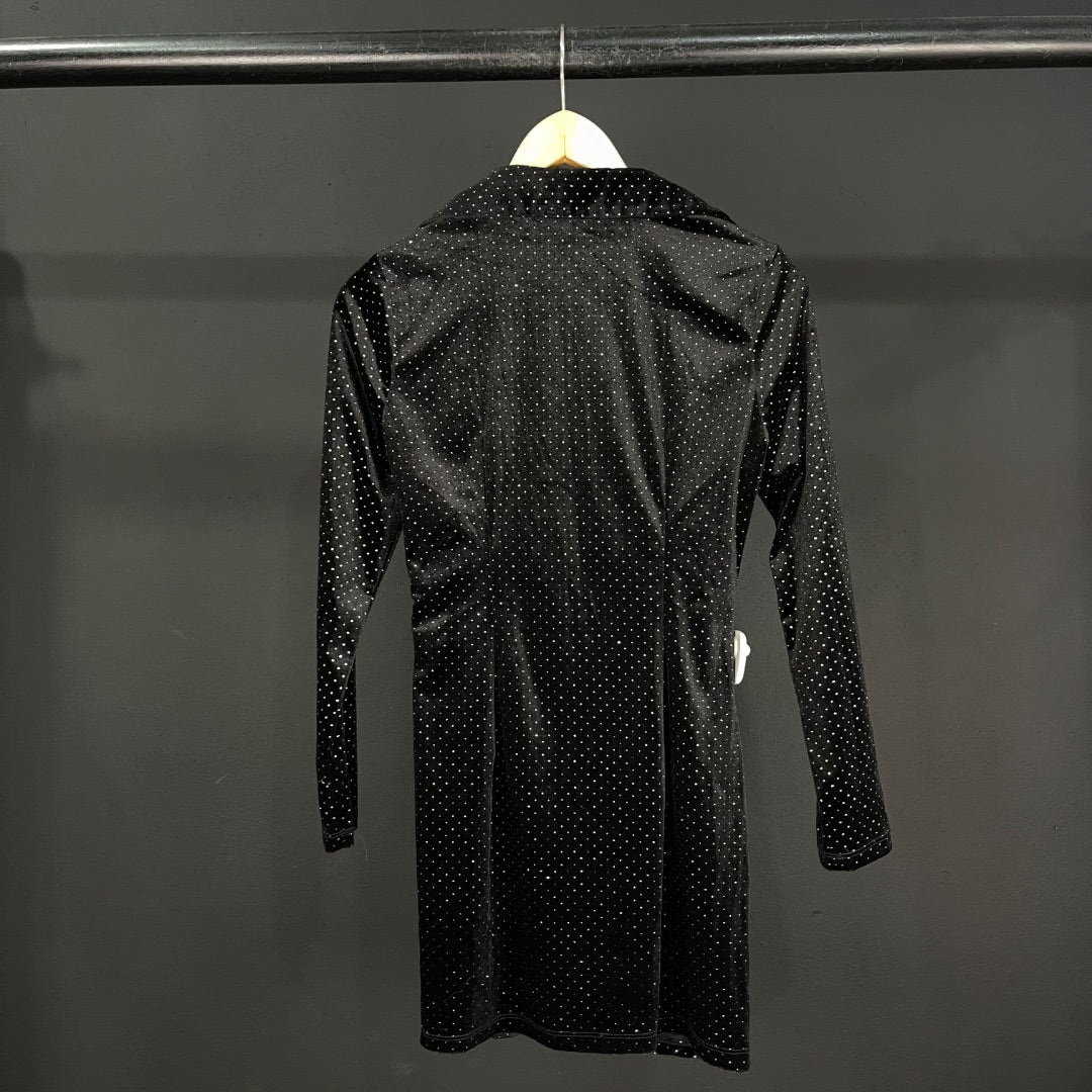 ZARA Vestido Manga Larga Negro Talle S