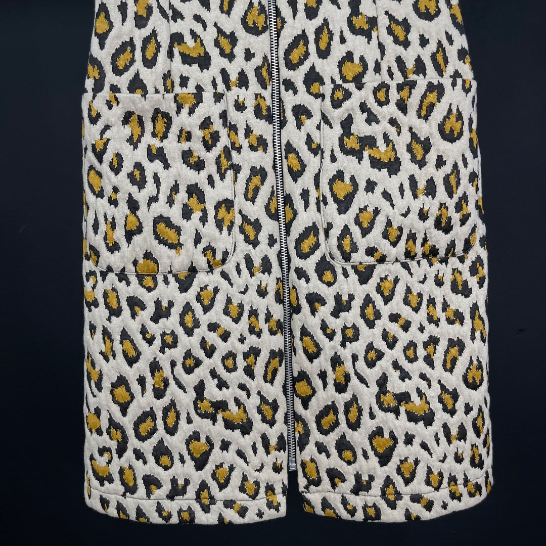 STRADIVARIUS Vestido Sin Manga Varios  Animal Print Talle S