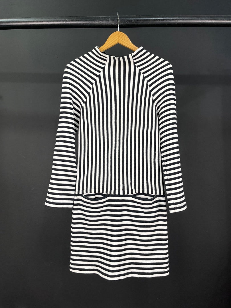 KENNETH COLE Vestido Manga Larga Varios Rayado Talle S