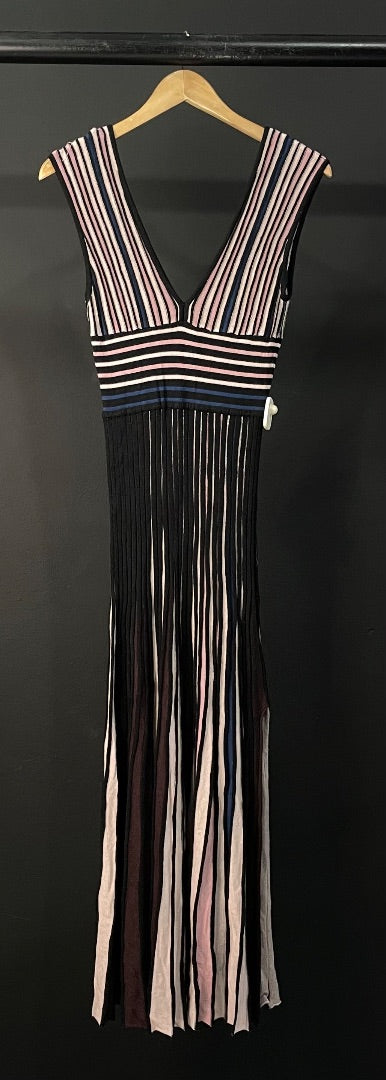 ZARA Vestido Sin Manga Varios Rayado Talle S