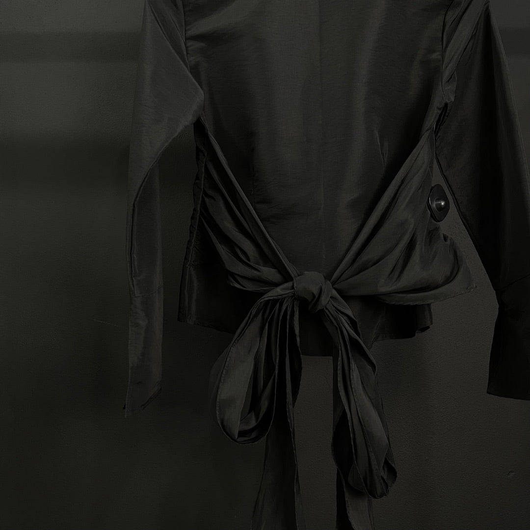 SIN MARCA Camisa Manga Larga Negro Talle 1